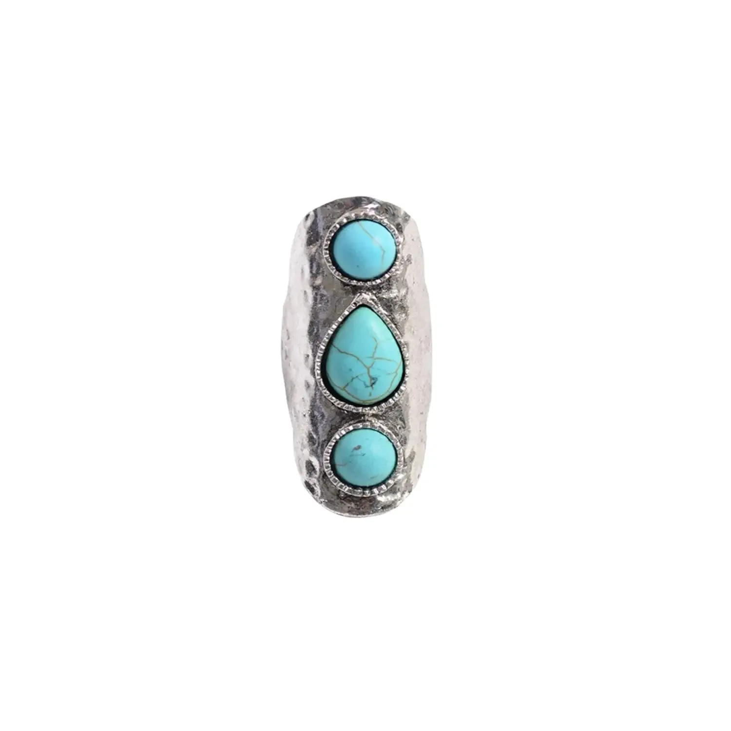 TURQUOISE WATERFALL DROPLET ADJUSTABLE RING