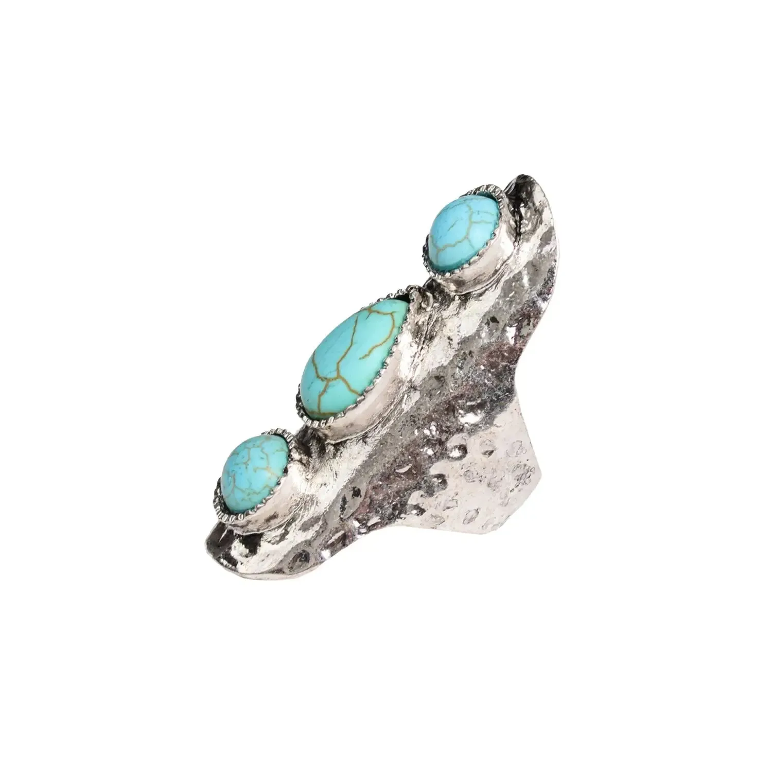 TURQUOISE WATERFALL DROPLET ADJUSTABLE RING