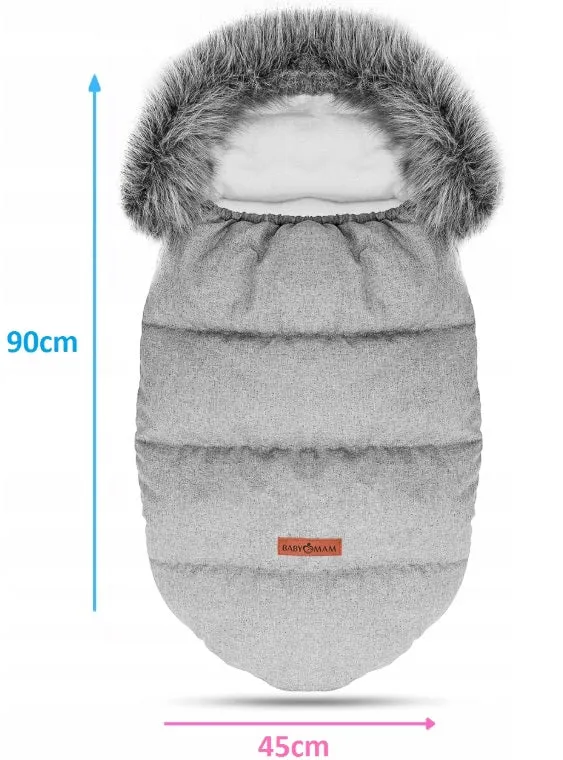 Universal Footmuff Husky Babymam Light Grey/ Grey