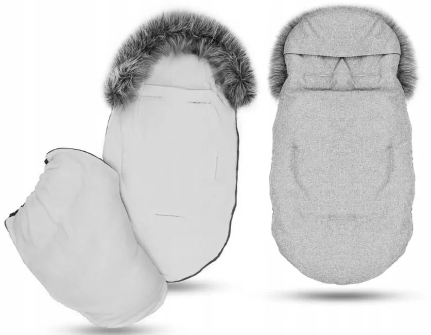 Universal Footmuff Husky Babymam Light Grey/ Grey