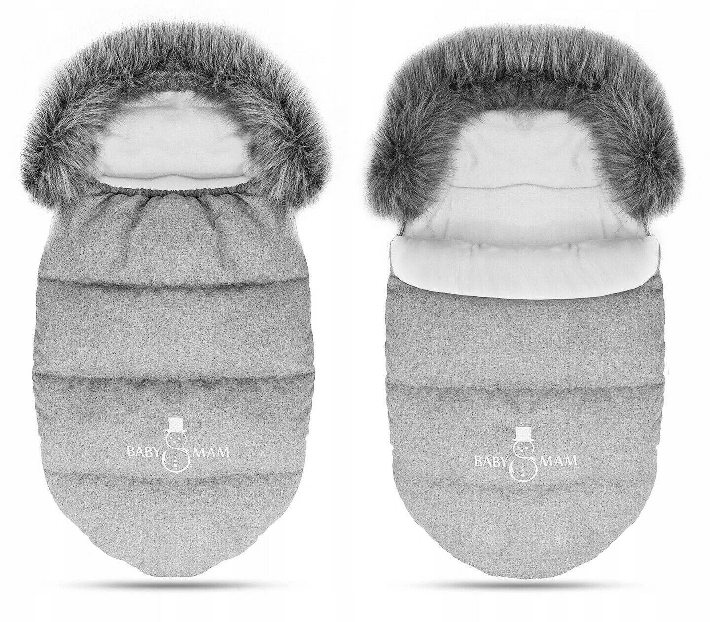 Universal Footmuff Husky Snowman Light Grey/ Grey