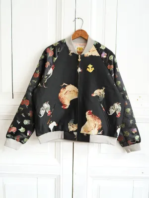 Unlogical Poem Cottage Style Brocade Patchwork Yarn-dyed Souvenir Jacket