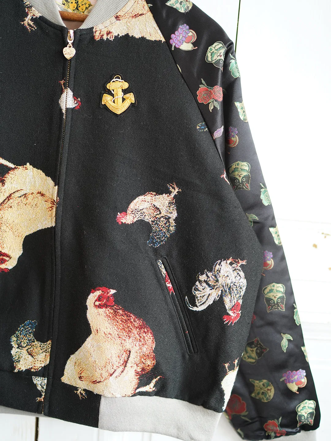 Unlogical Poem Cottage Style Brocade Patchwork Yarn-dyed Souvenir Jacket
