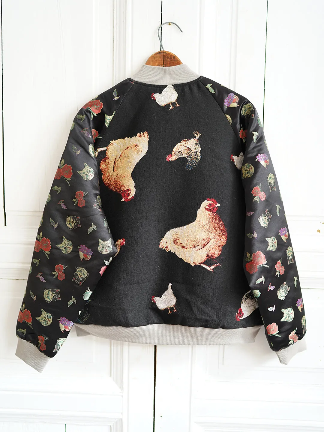Unlogical Poem Cottage Style Brocade Patchwork Yarn-dyed Souvenir Jacket