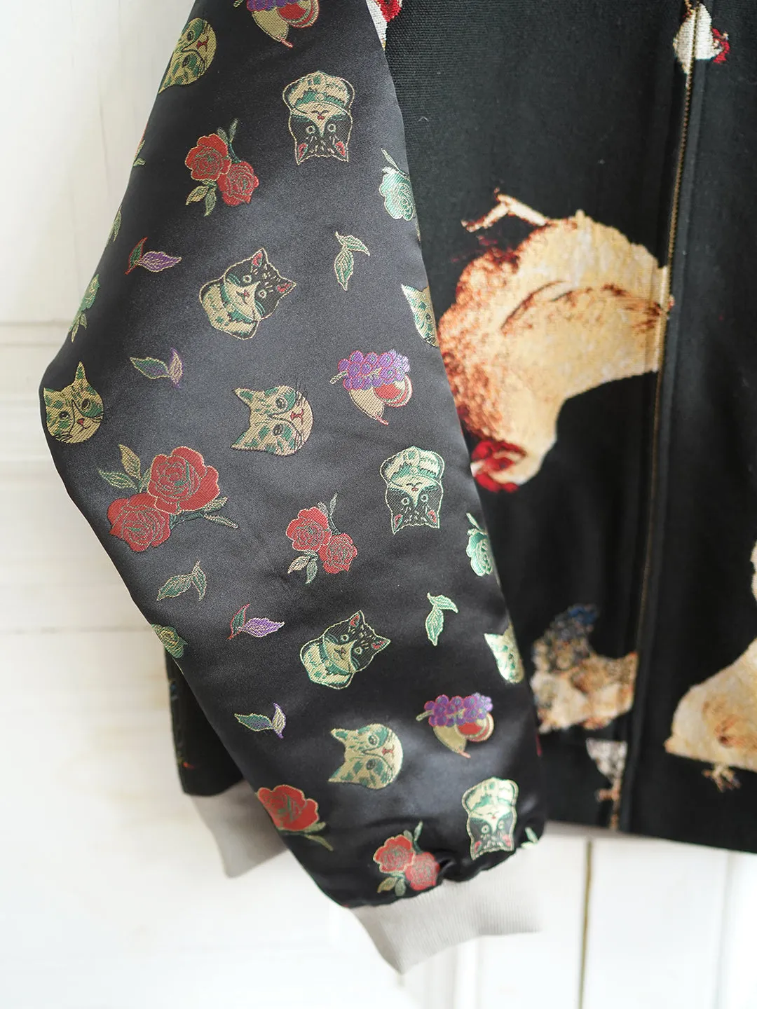 Unlogical Poem Cottage Style Brocade Patchwork Yarn-dyed Souvenir Jacket