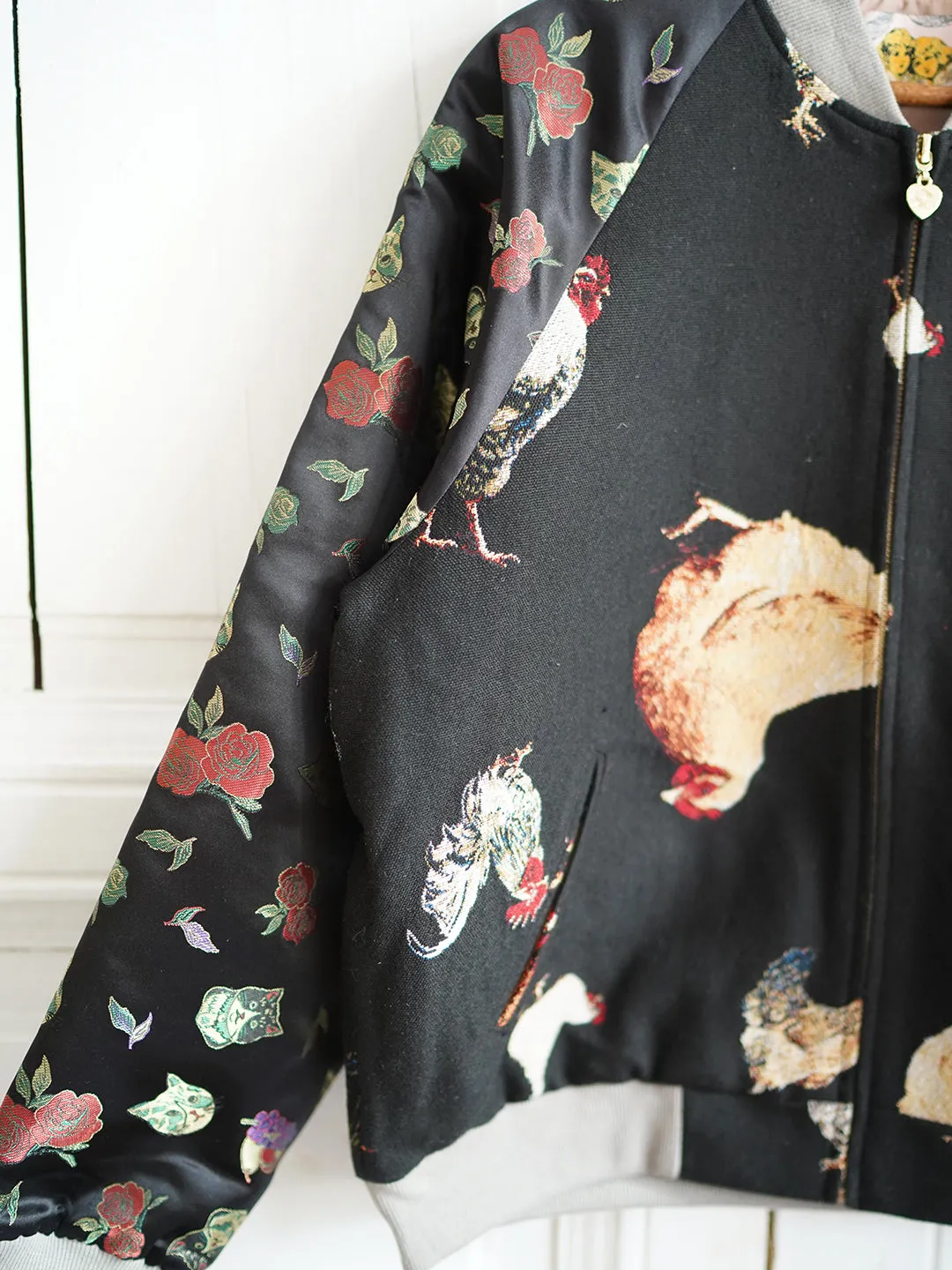 Unlogical Poem Cottage Style Brocade Patchwork Yarn-dyed Souvenir Jacket