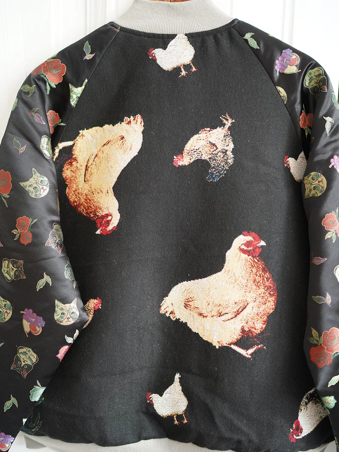 Unlogical Poem Cottage Style Brocade Patchwork Yarn-dyed Souvenir Jacket
