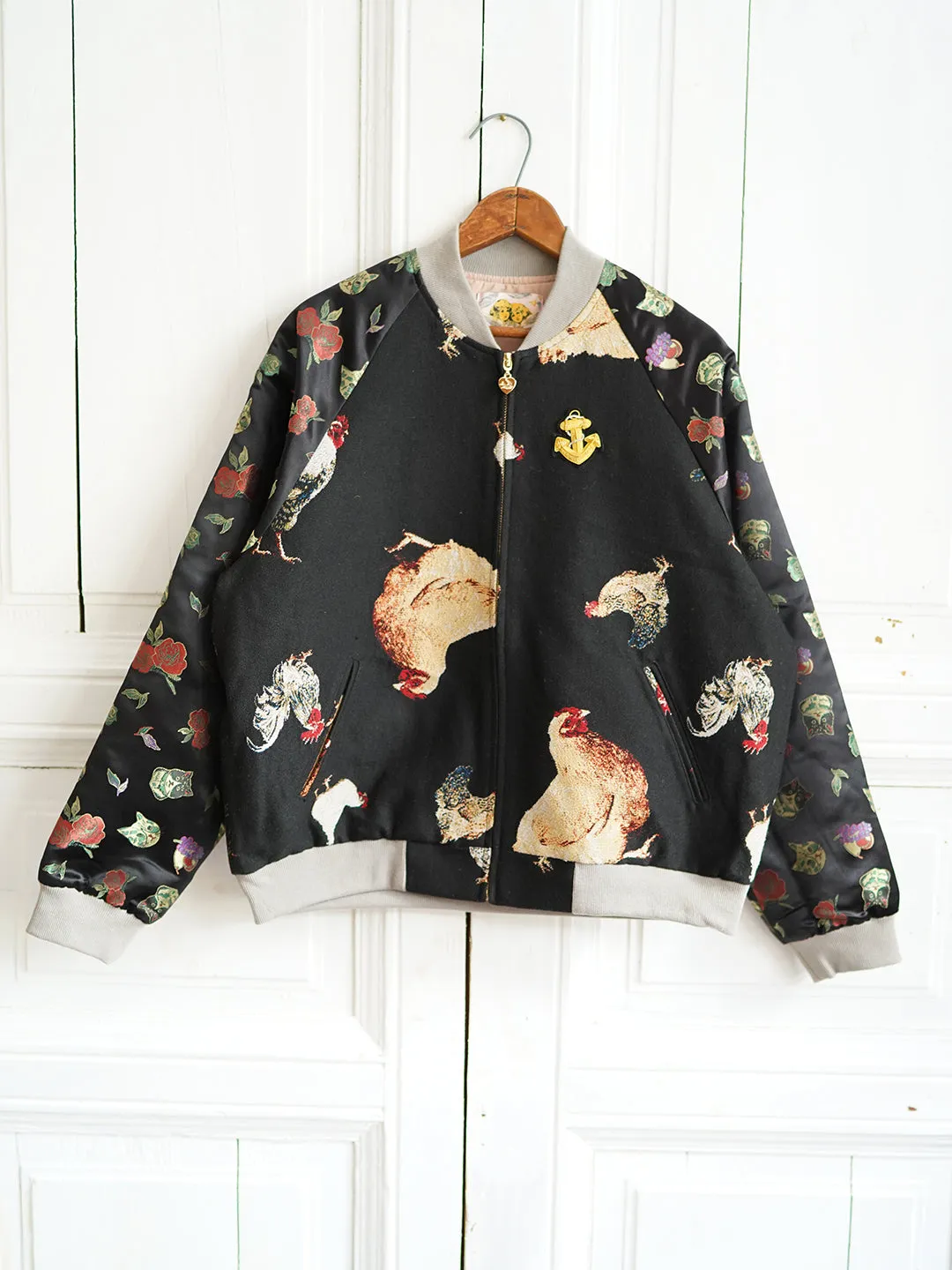 Unlogical Poem Cottage Style Brocade Patchwork Yarn-dyed Souvenir Jacket