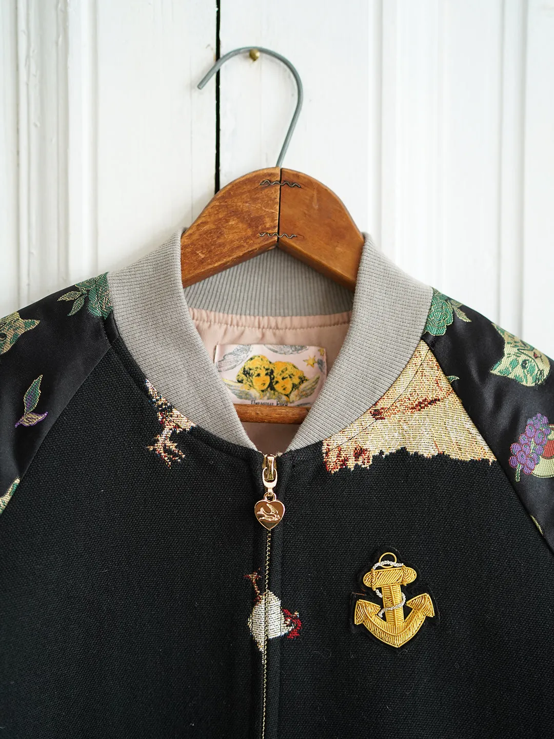 Unlogical Poem Cottage Style Brocade Patchwork Yarn-dyed Souvenir Jacket