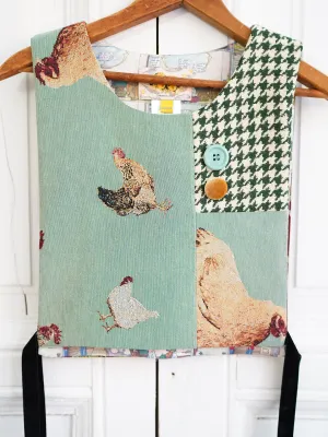 Unlogical Poem Cottage Style Hen Yarn-dyed Patchwork Smock