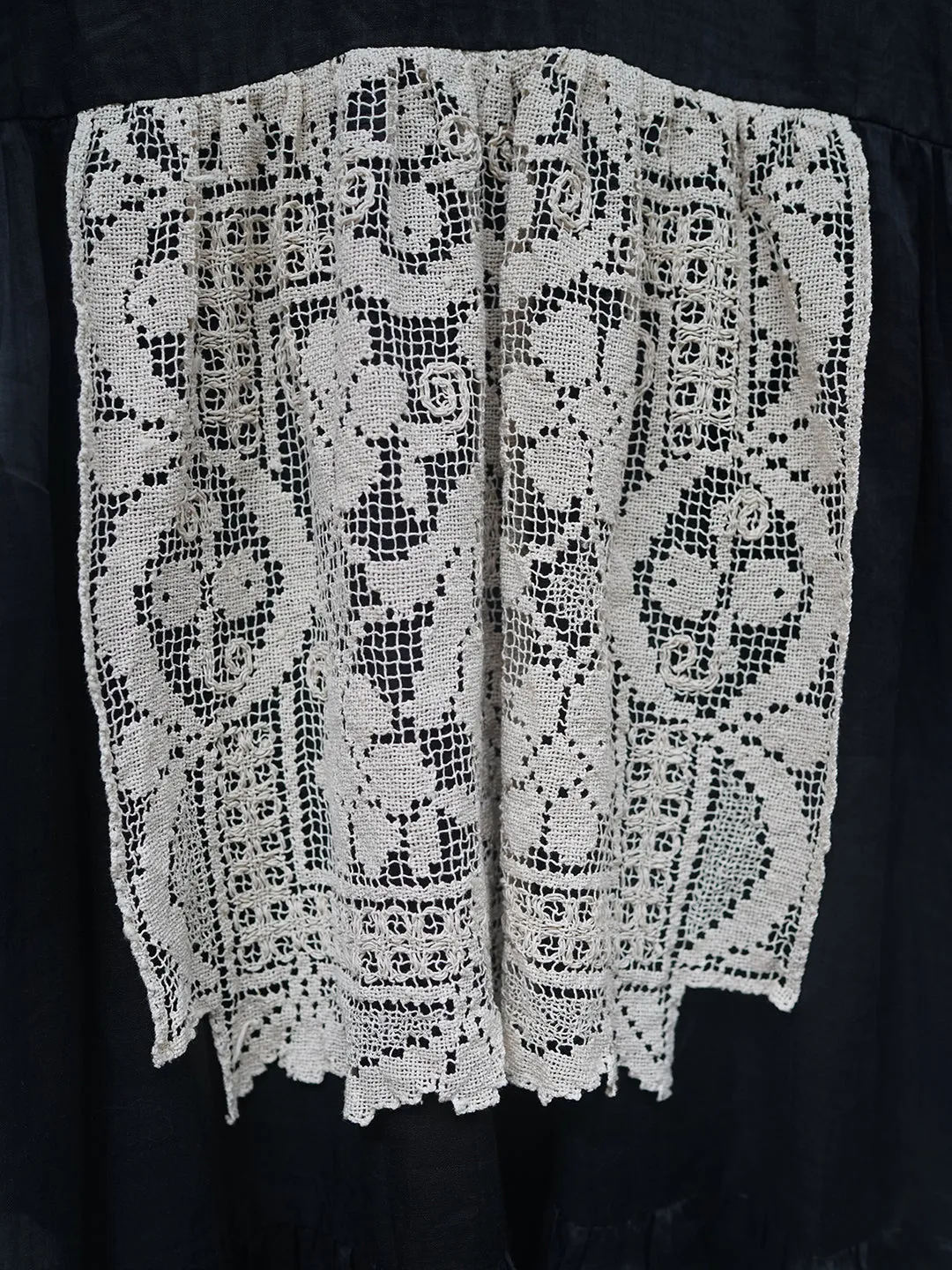 Unlogical Poem Retro Style Handmade Yoyo Flower Patchwork Lace Dress