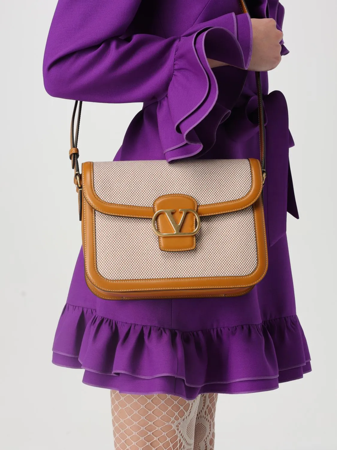 Valentino Garavani Crossbody Bags Woman Yellow Cream