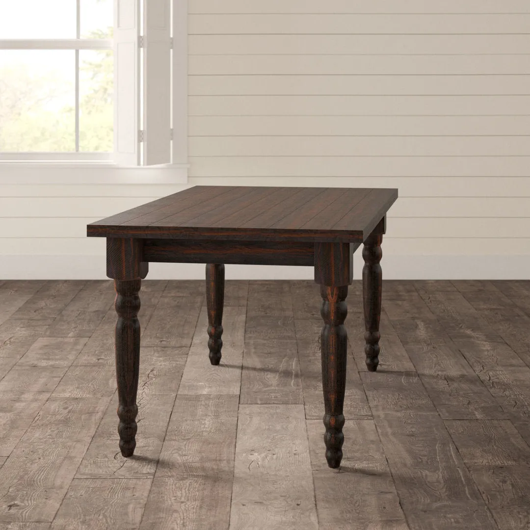 Valerie Dining Table Grain Wood Furniture Color: Barnwood