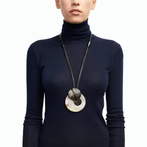 Varese Horn & Mother of Pearl Pendant Necklace
