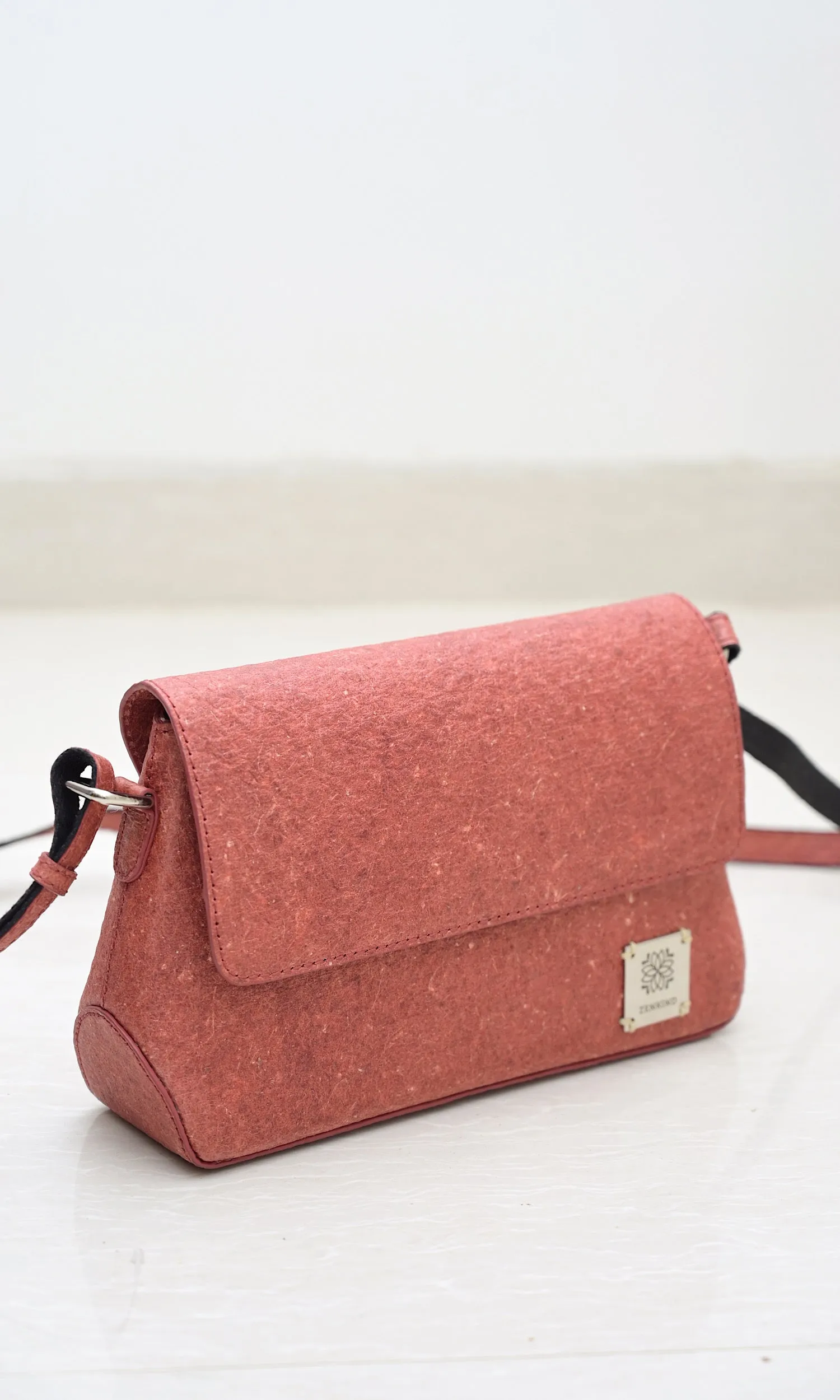 Vegan Cross-body Bag | Natural Sling bag made of coconut leather