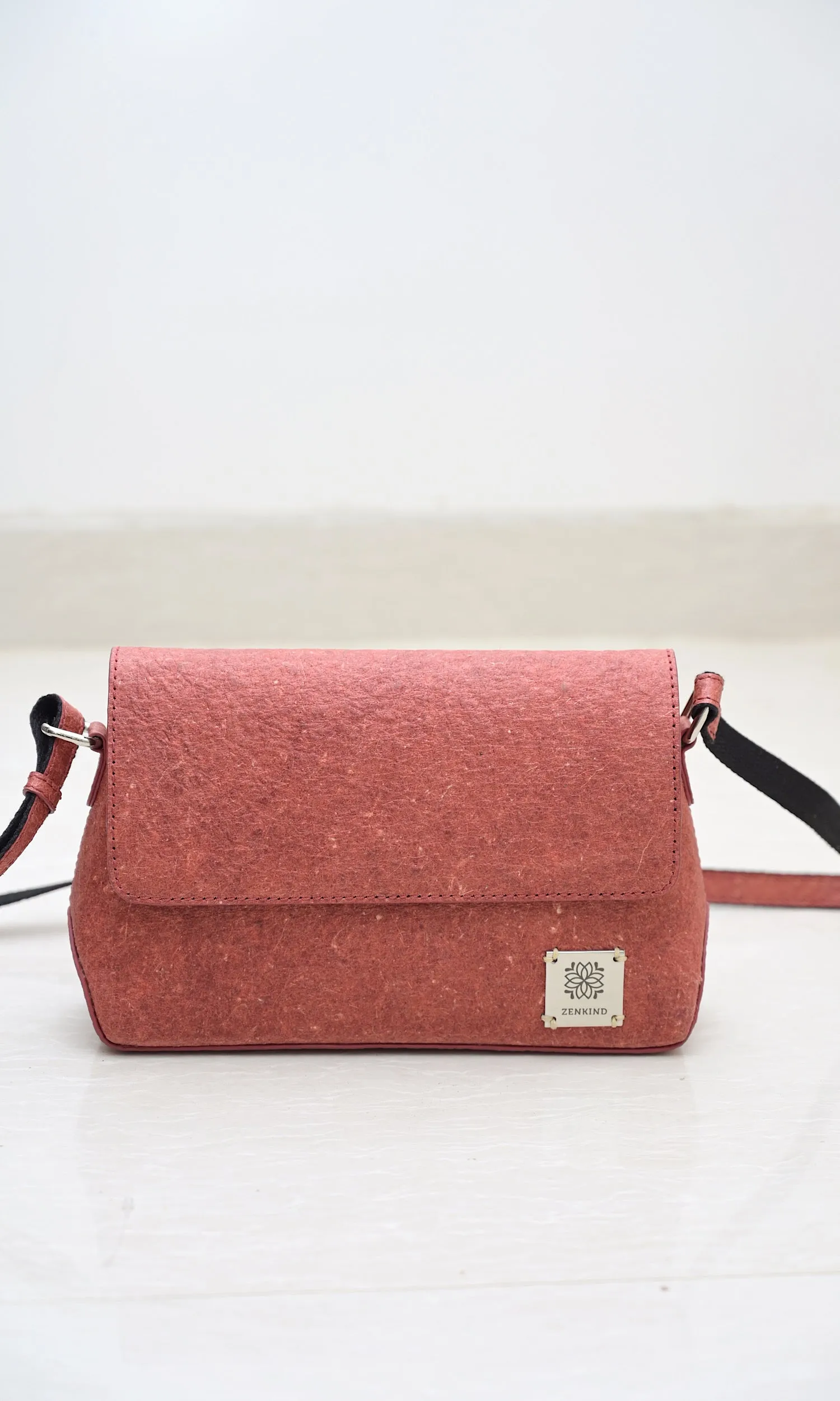 Vegan Cross-body Bag | Natural Sling bag made of coconut leather