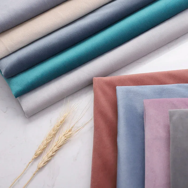 Velvet Fabric Conference on Thick Black Background Cloth Decorated Tablecloth Curtain Fabric DIY Accessories Gold Red 50*146cm