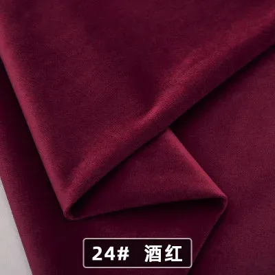 Velvet Fabric Conference on Thick Black Background Cloth Decorated Tablecloth Curtain Fabric DIY Accessories Gold Red 50*146cm