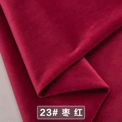Velvet Fabric Conference on Thick Black Background Cloth Decorated Tablecloth Curtain Fabric DIY Accessories Gold Red 50*146cm
