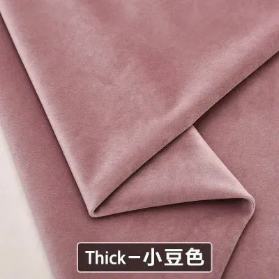 Velvet Fabric Conference on Thick Black Background Cloth Decorated Tablecloth Curtain Fabric DIY Accessories Gold Red 50*146cm