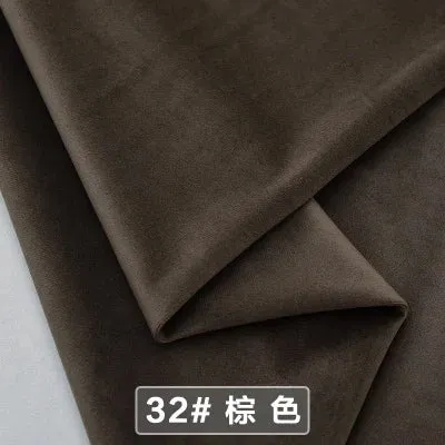 Velvet Fabric Conference on Thick Black Background Cloth Decorated Tablecloth Curtain Fabric DIY Accessories Gold Red 50*146cm