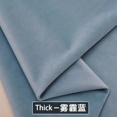 Velvet Fabric Conference on Thick Black Background Cloth Decorated Tablecloth Curtain Fabric DIY Accessories Gold Red 50*146cm