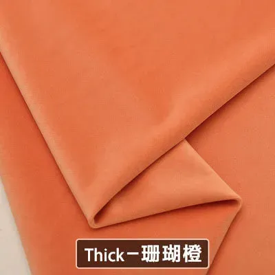 Velvet Fabric Conference on Thick Black Background Cloth Decorated Tablecloth Curtain Fabric DIY Accessories Gold Red 50*146cm