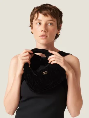 Velvet Matelassé Hobo Bag
