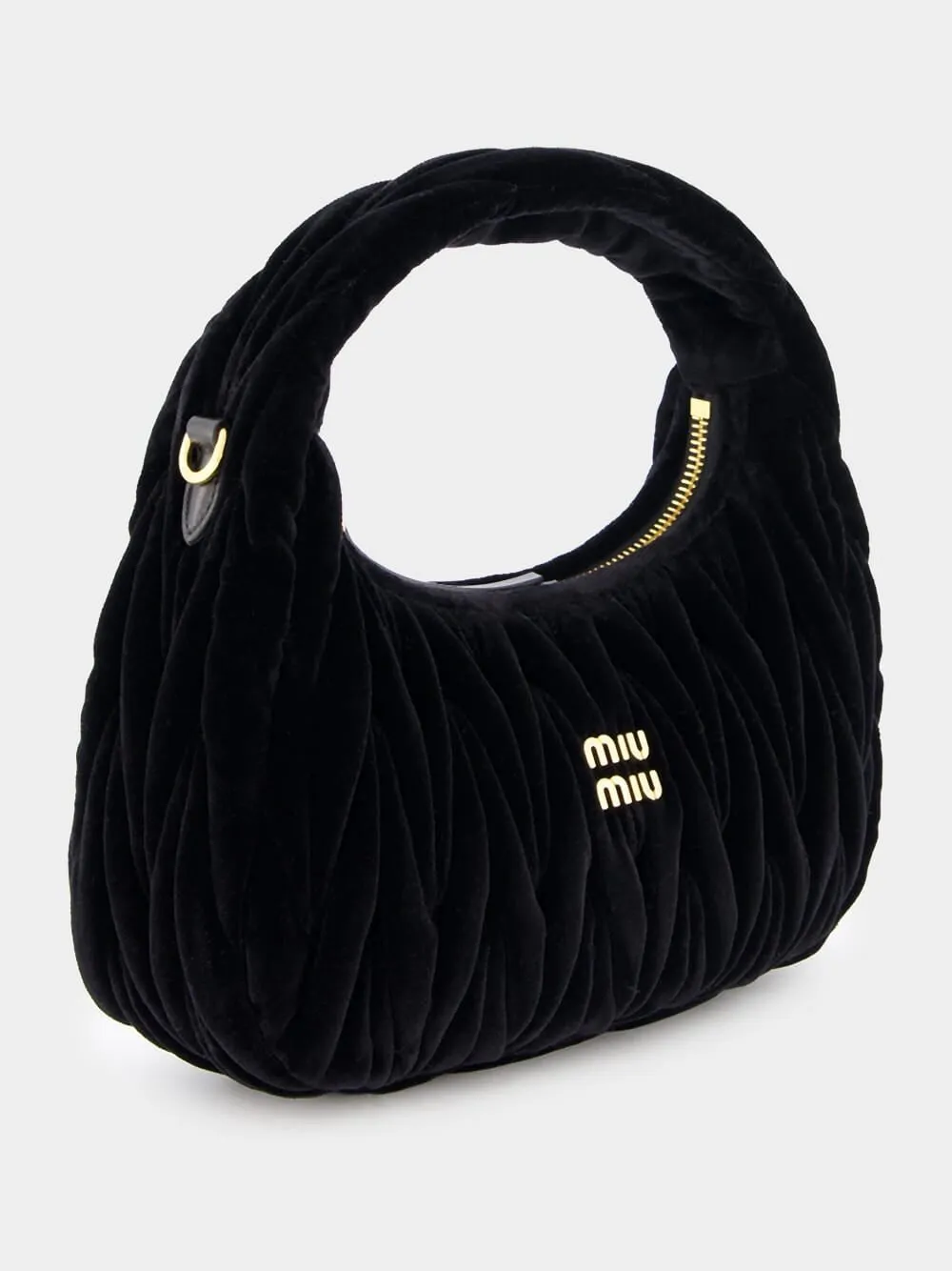Velvet Matelassé Hobo Bag
