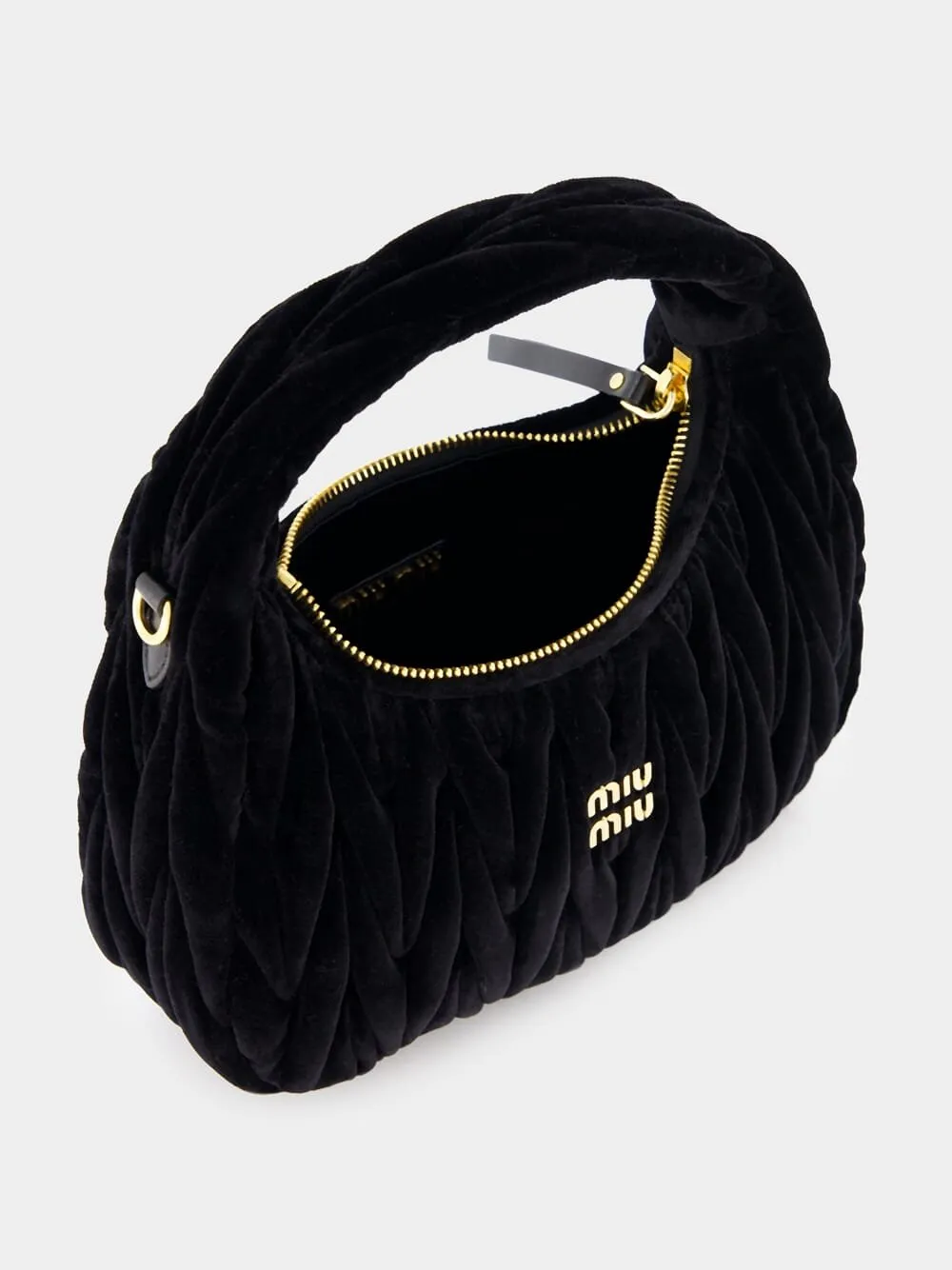 Velvet Matelassé Hobo Bag