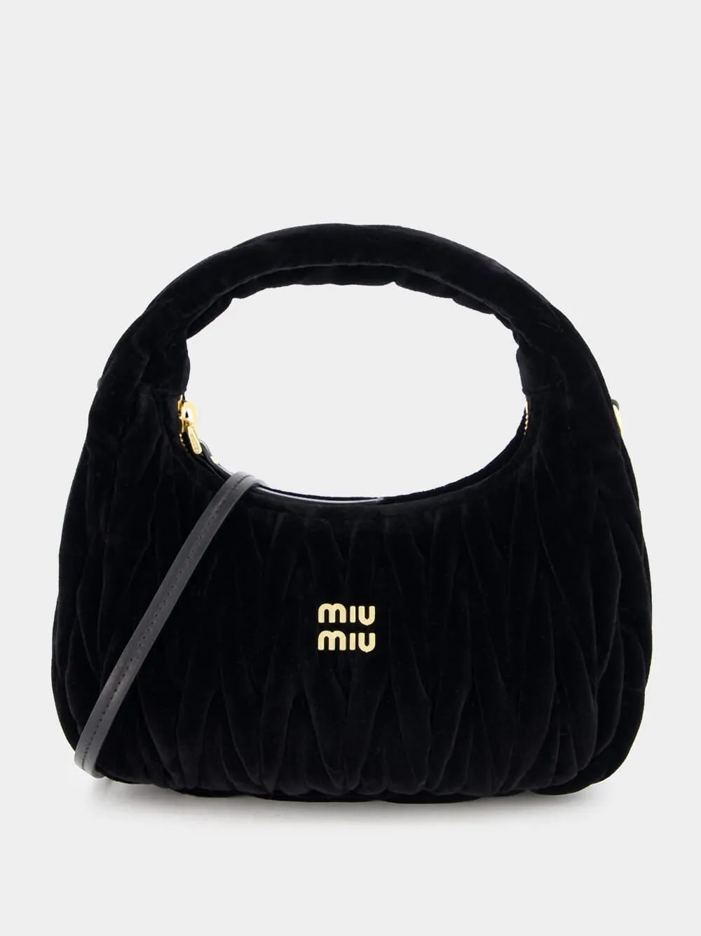 Velvet Matelassé Hobo Bag