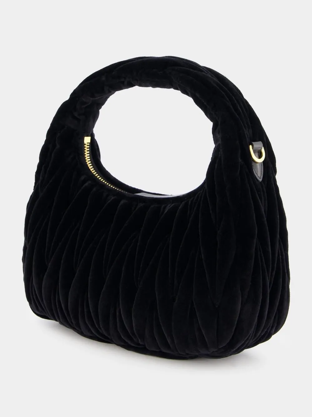 Velvet Matelassé Hobo Bag