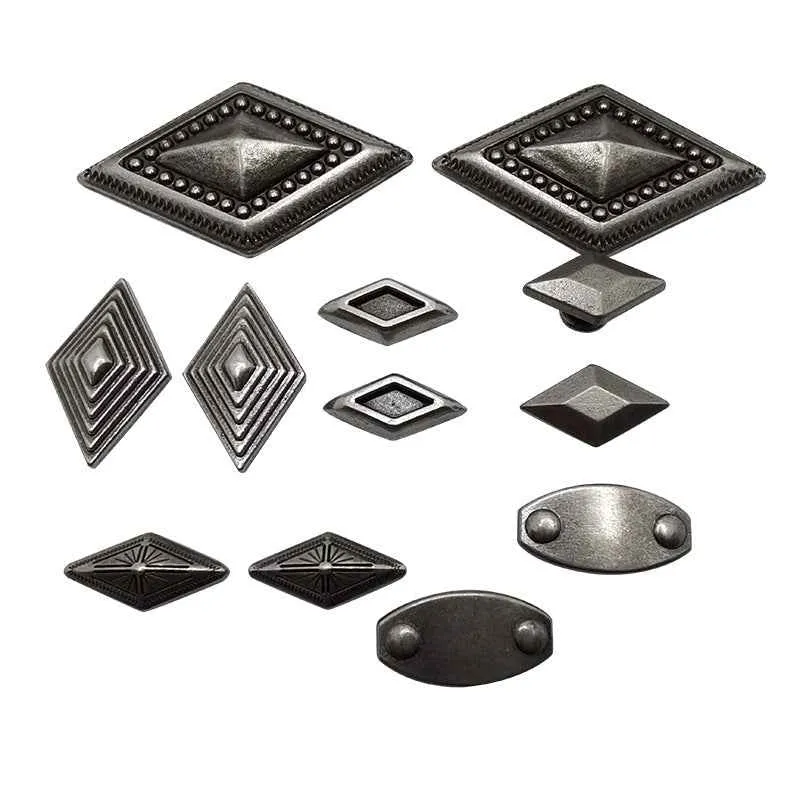 Vintage Alloy Diamond Studs DIY Rivets for Leather Bags Crafts 30 Pack