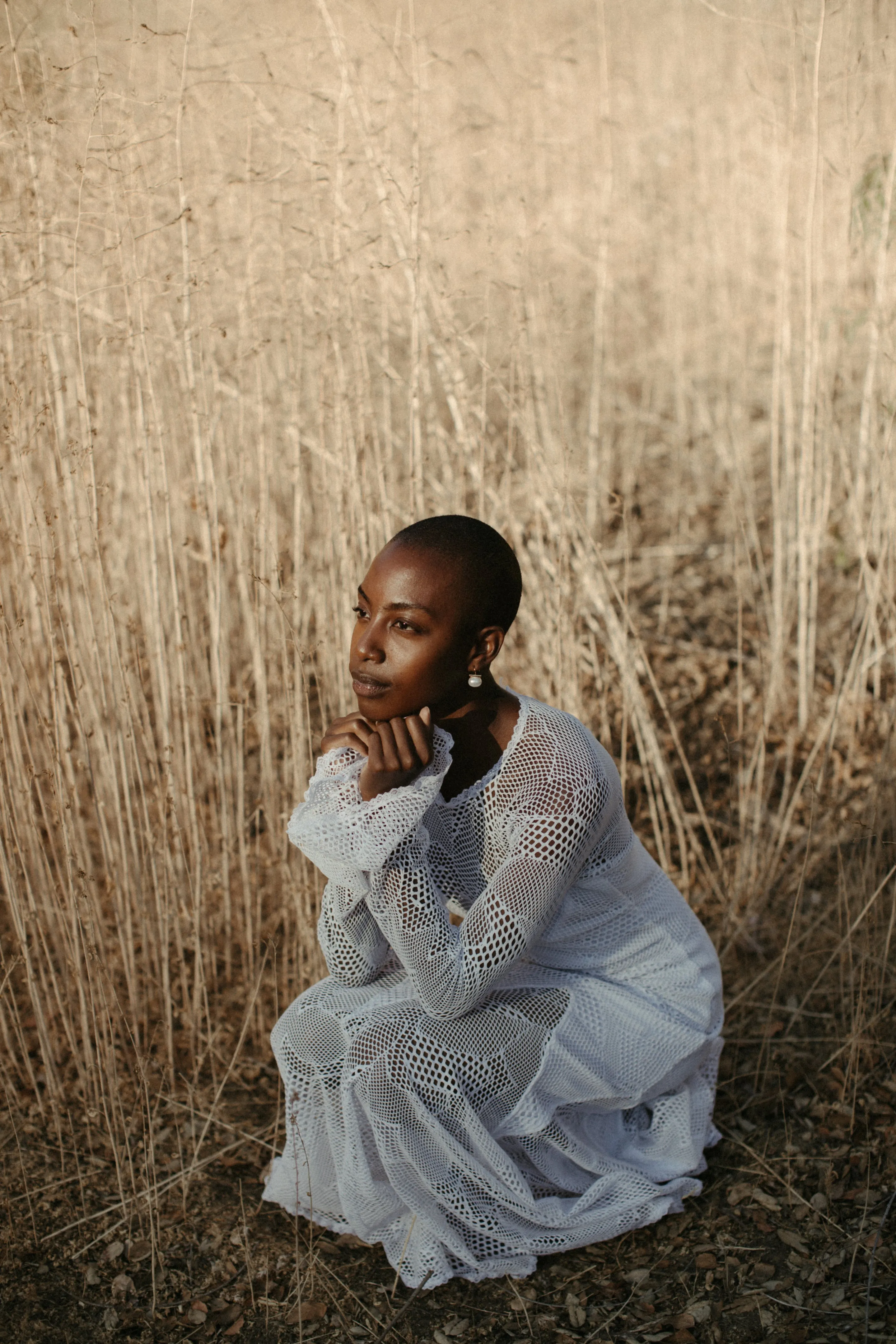 Vintage Bohemian Asymmetrical Lace Gown