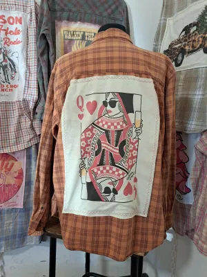 Vintage Patch Flannel - Queen of Hearts - WS