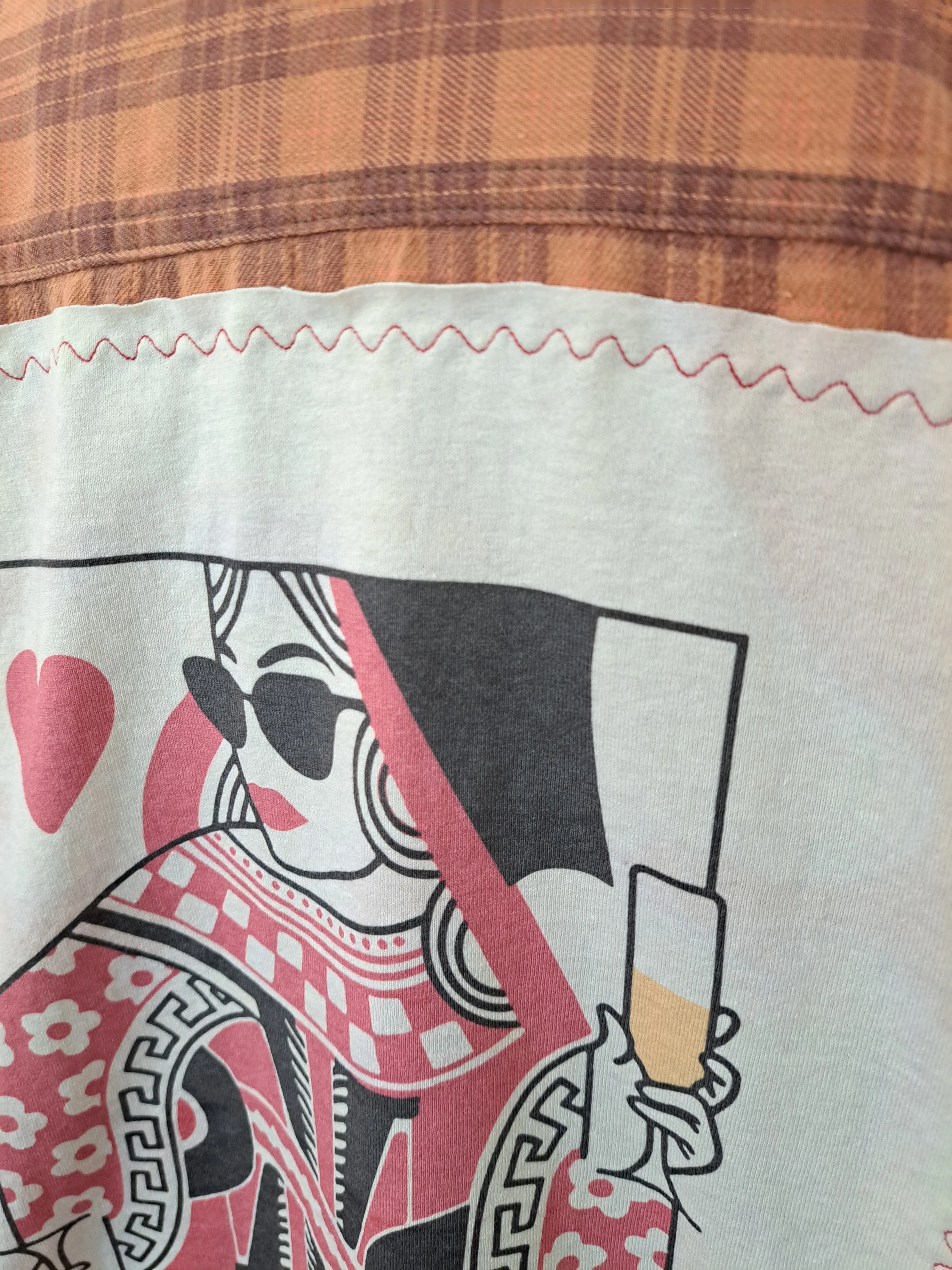 Vintage Patch Flannel - Queen of Hearts - WS