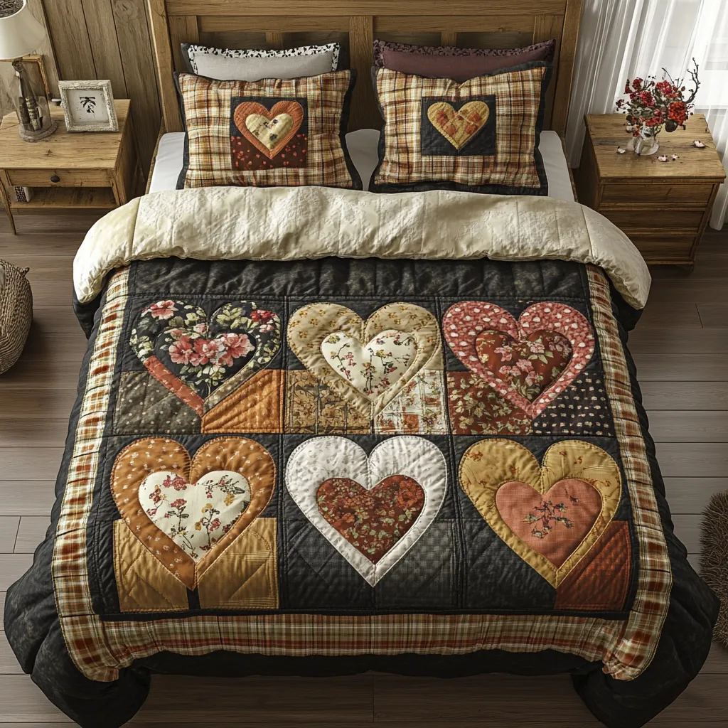 Vintage Vibes 3-Piece Quilted Bedding Set NCU0NVH150
