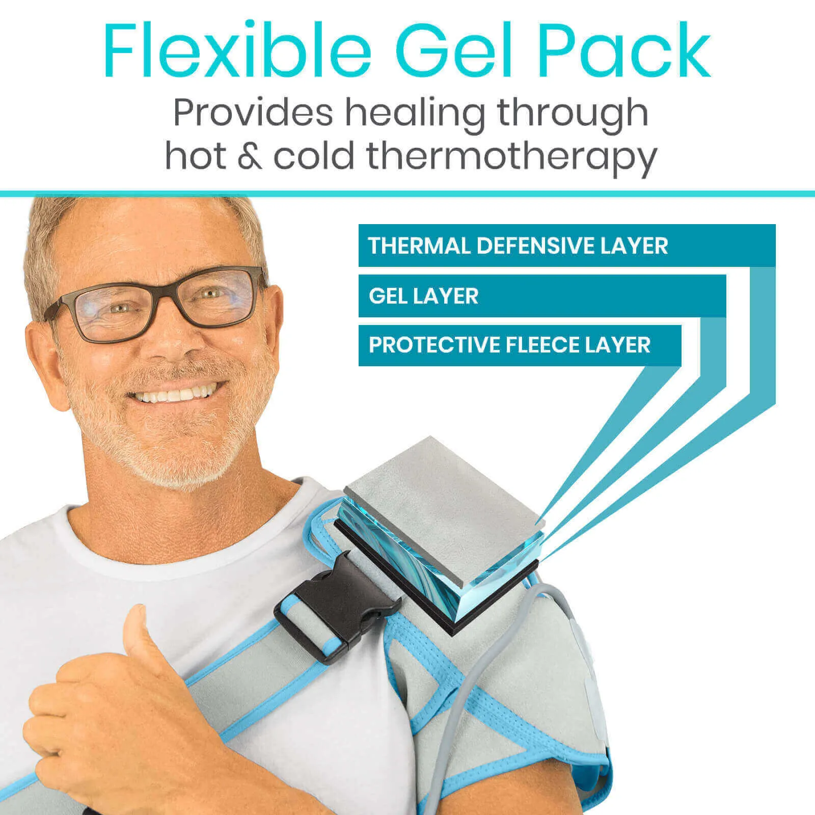Vive Health Arctic Flex Compression Shoulder Ice Wrap