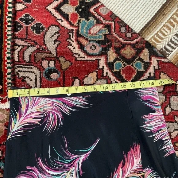 Vix June Tropical Print Silk Cover-Up Wrap-Front Maxi Skirt