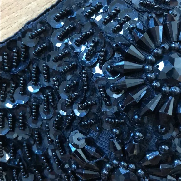 VTG Black Embellished Selena Modonna bra top S