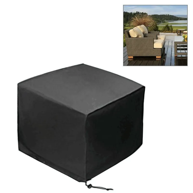 Waterproof Outdoor Furniture Cover - 210D Oxford Cloth - Dust-Proof - Anti-Uv - Fits Table And Chairs - 308X138X98Cm - Black