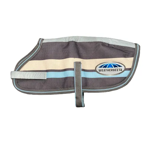 Weatherbeeta Parka 1200D Dog Coat Grey Stripes