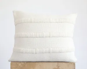 Weaving Pillow Case with Chunky Stripes Apolo Cream - Texturable