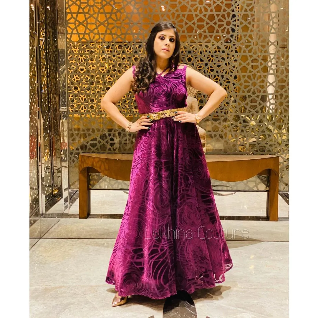 Wine Velvet Gown
