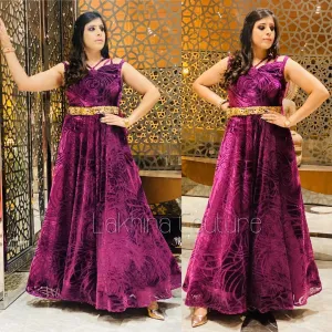 Wine Velvet Gown