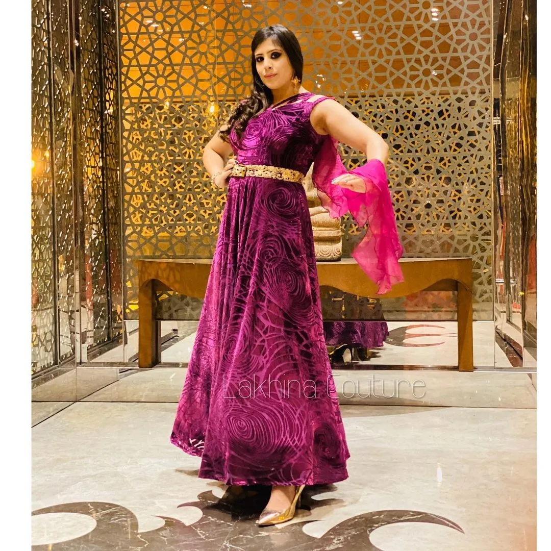 Wine Velvet Gown