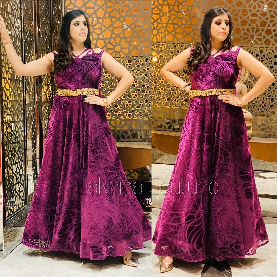 Wine Velvet Gown
