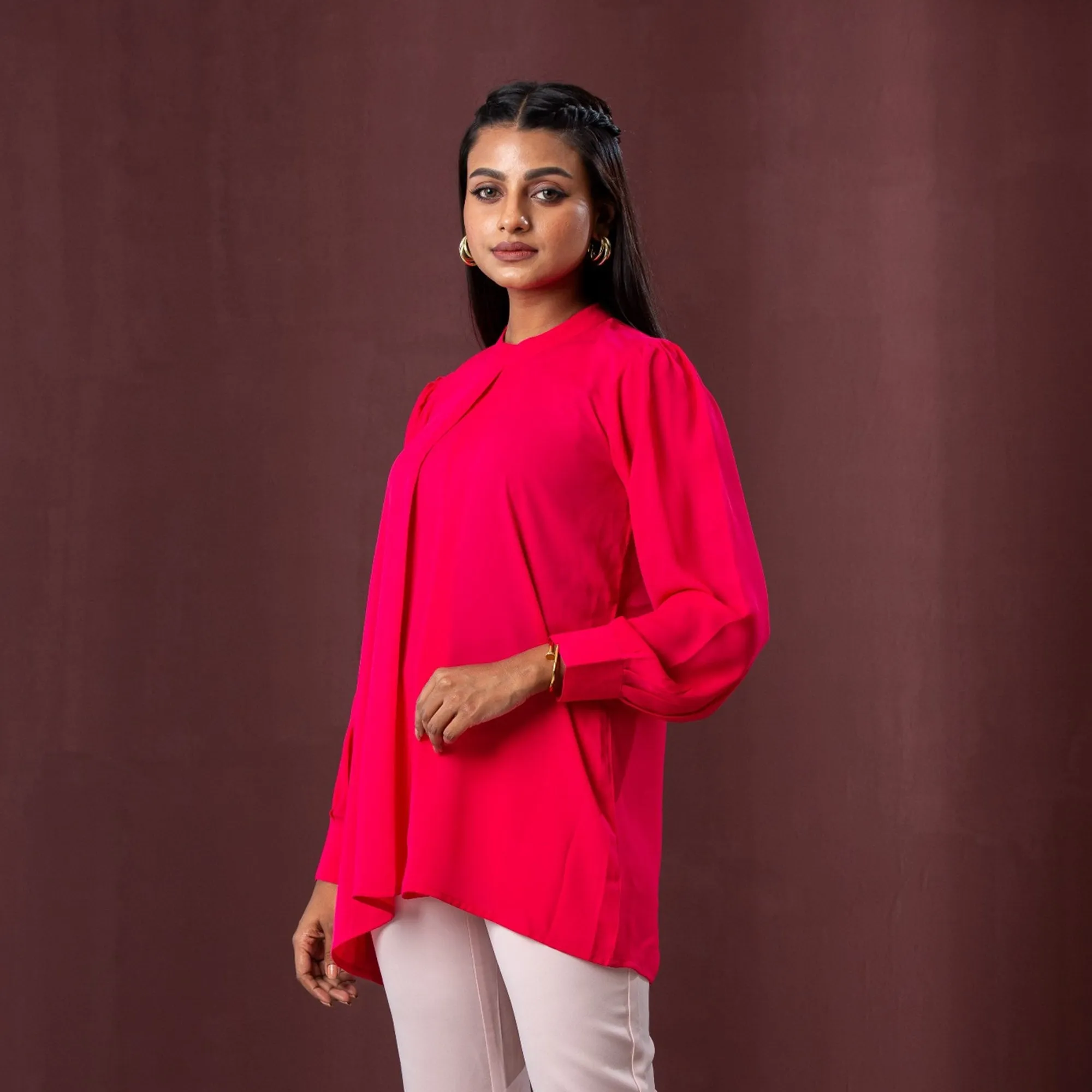 Womens Ethnic Workwear Top-Pink