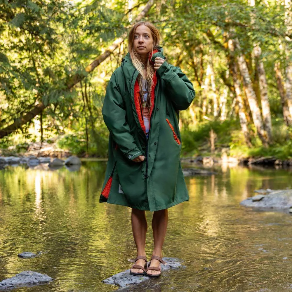 Women's Long Sleeve Waterproof Dry Changing Robe Alter Evo - Forest Green