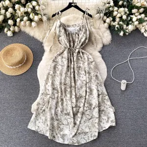 Women's summer bohemian ethnic style printed dress